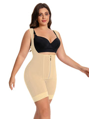 Lace Shapewear Bodysuit – Full Coverage with Zipper Design-DH04