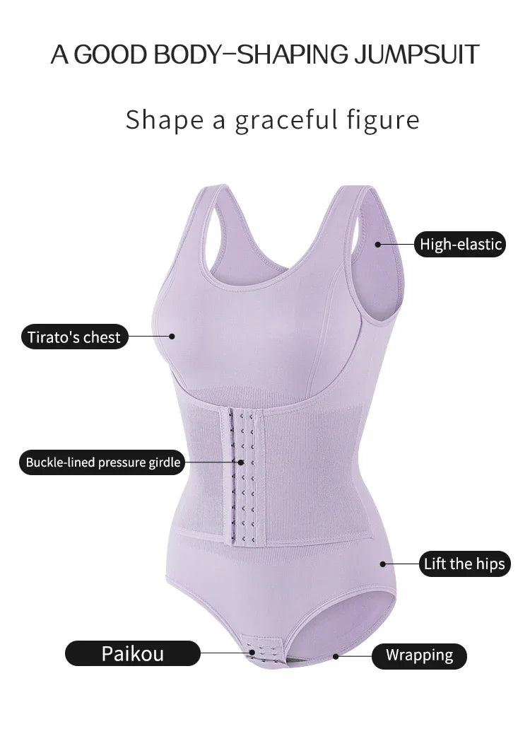 Comfort Shapewear Bodysuit – Flat Belly & Waist Sculpting-DH05