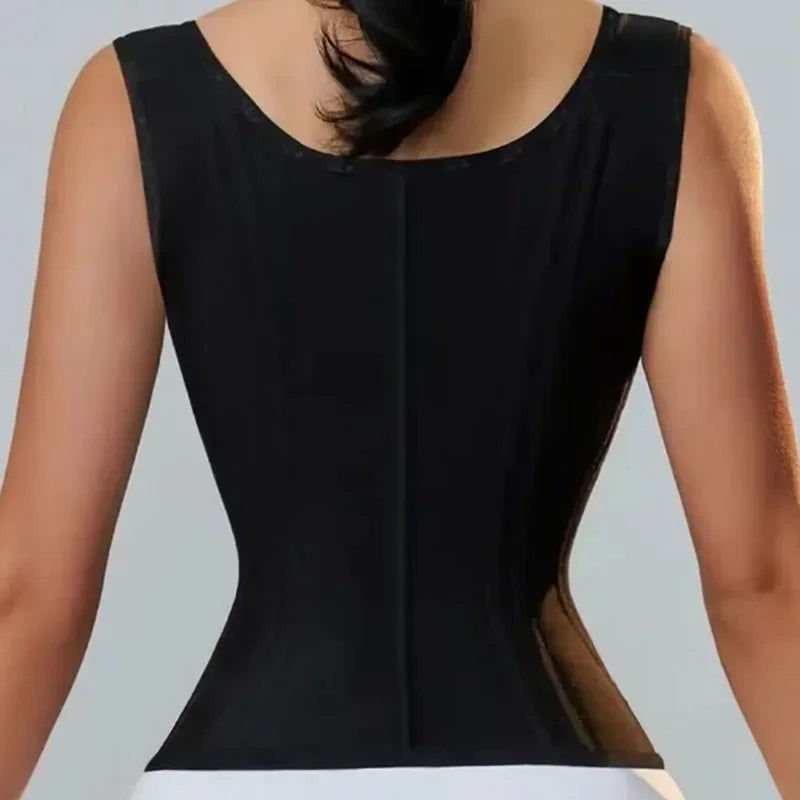 JayHune Fajas Colombianas Waist Trainer Corset – Double Compression, Zipper & Hook, Slimming Body Shaper-DH03