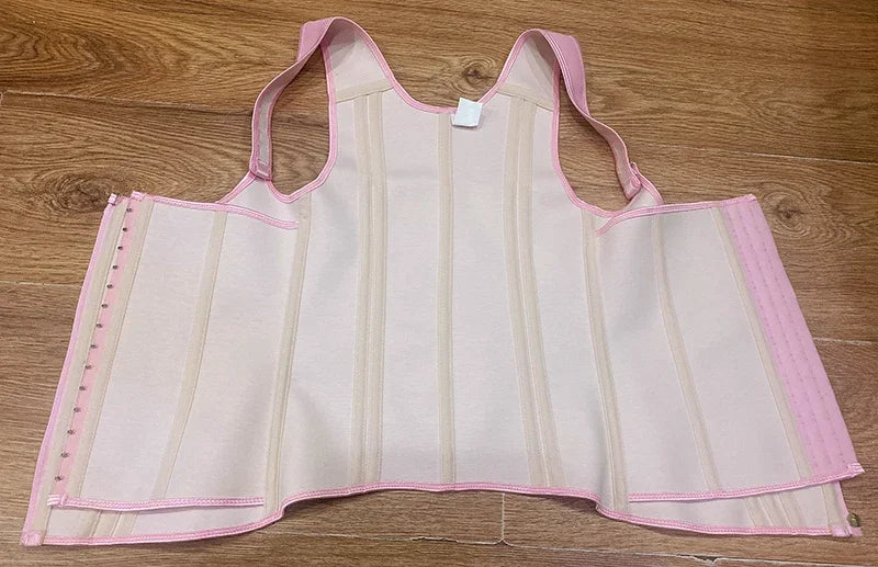 JayHune Fajas Colombianas Waist Trainer Corset – Double Compression, Zipper & Hook, Slimming Body Shaper-DH03